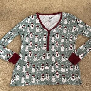 NWOT Emerson and Friends Snowman Print Bamboo Top - XL